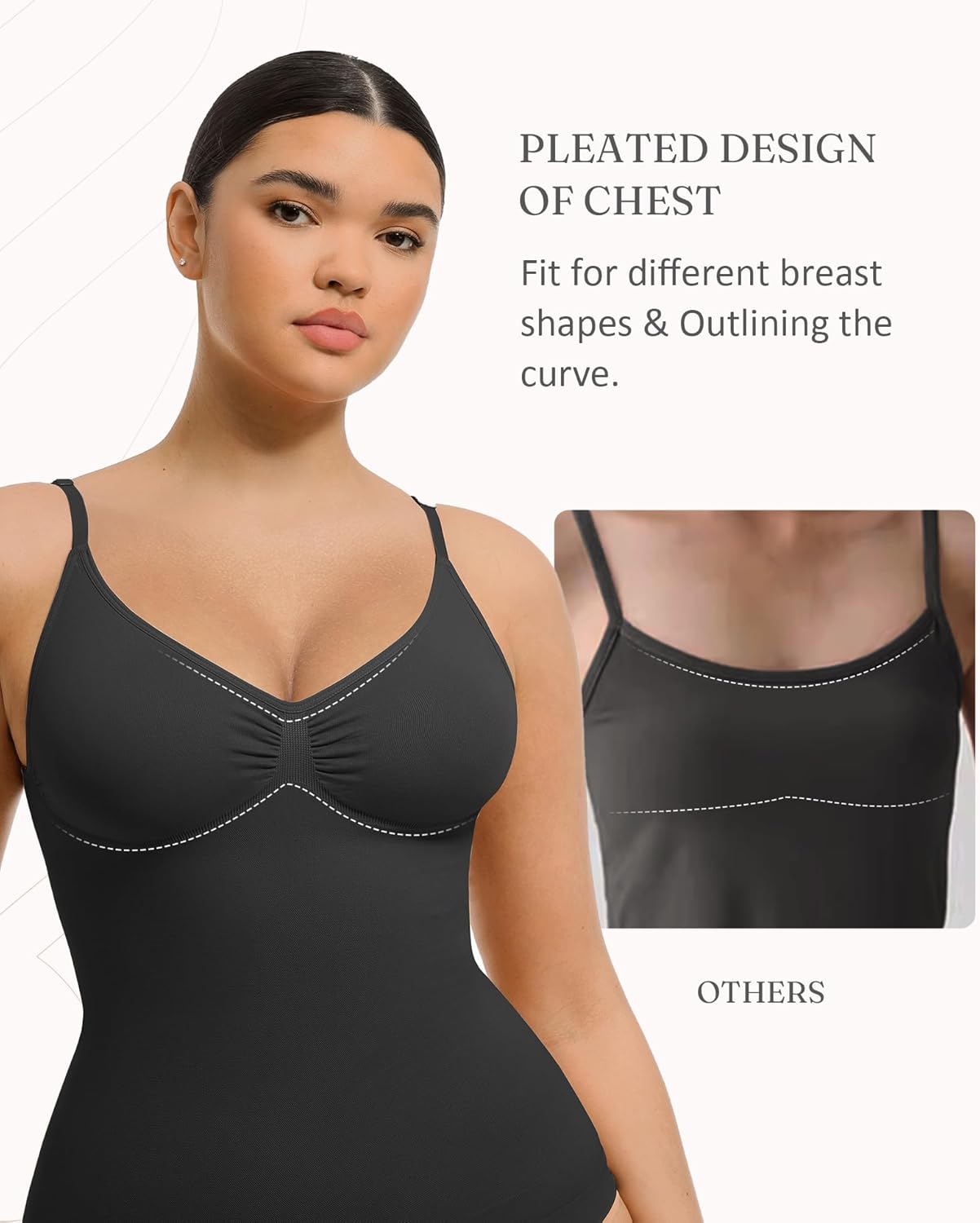 FeelinGirl Womens Tank Top Shapewear Tummy Control Tops Slimming Cami Tank Seamless Compression V Neck Camisole - Image 4