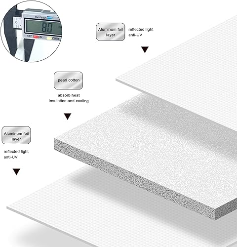 Miniatura 5 de Heat Control Anti UV Glare Window Tint Film,Aluminum Foil Insulation Film,Total Blackout Reflective Window Film,Privacy Protection Glass Tint