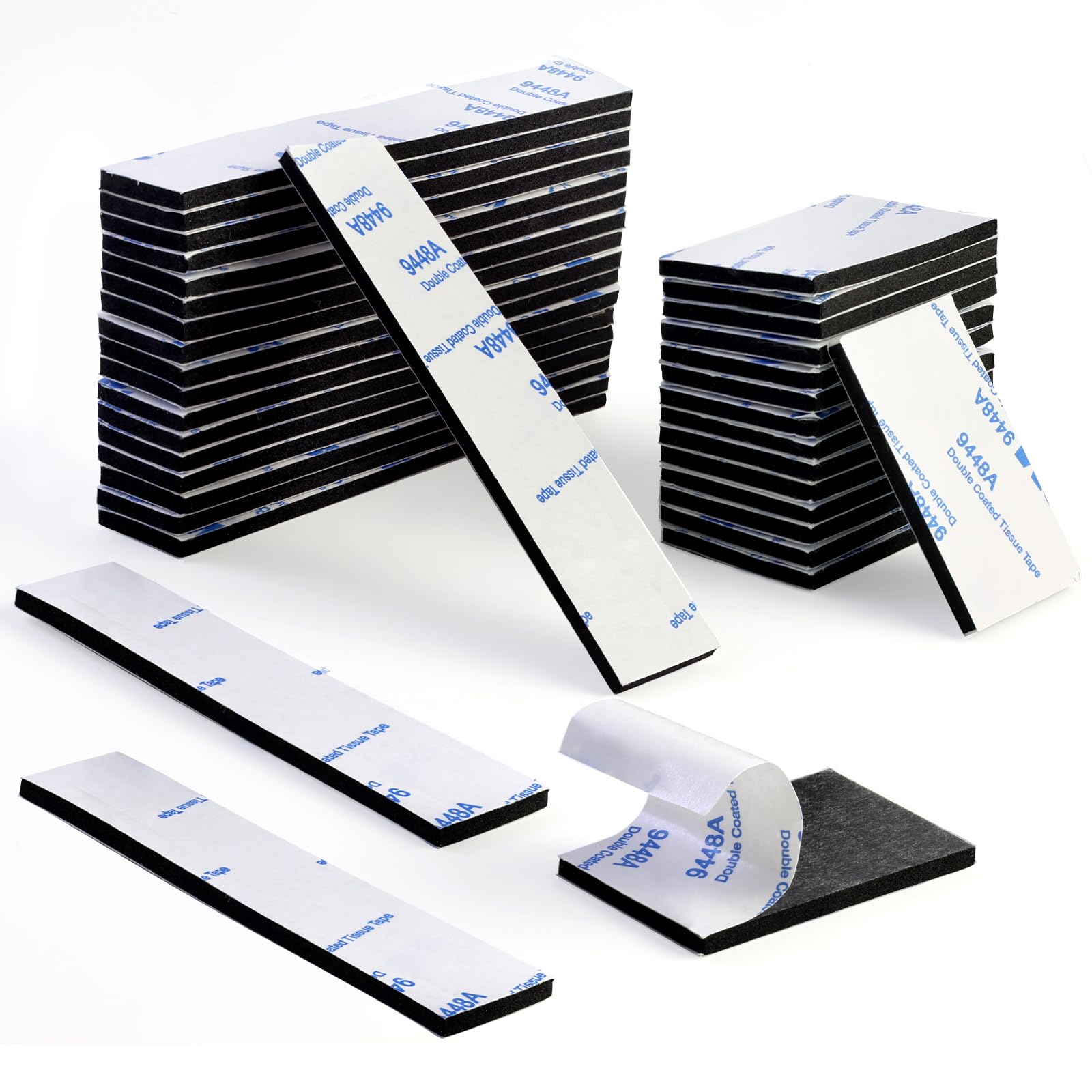 NVGVUP Double Sided Sticky Pads: 100 Pcs Heavy Duty Strong Mounting Adhesive Foam Pads, Waterproof Sided Adhesive Strips for Home DΓ©cor & DIY Art Crafts, Easy Cut, 3mm Thickness