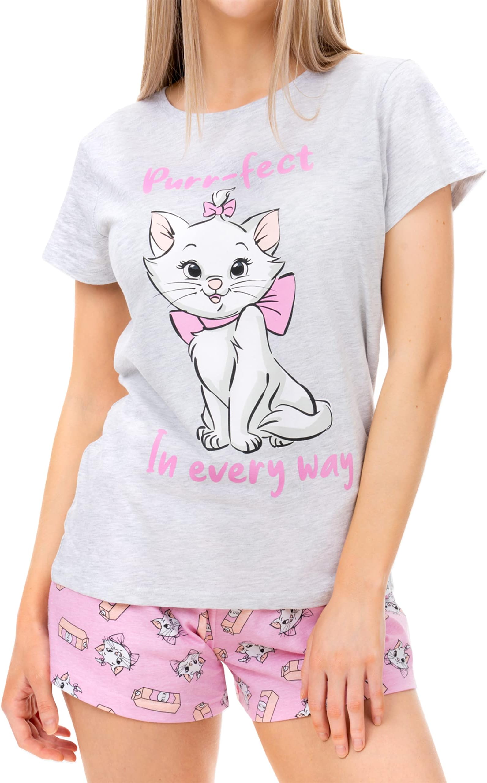 Pajama for Women | Ladies Aristocats Pajamas | Cotton Short PJ Set