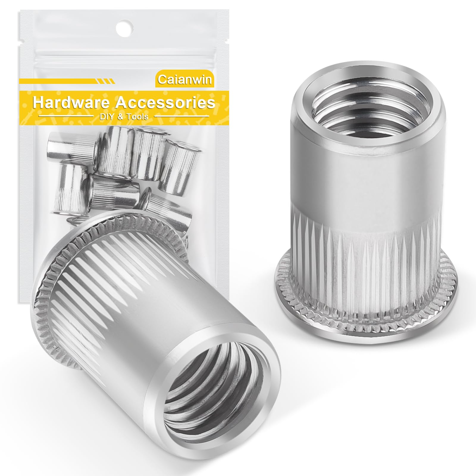 Caianwin M10 10Pcs Rivetti Filettati Dado Per Rivetto Per Legno, Automotive, Mobili, Decorazione.