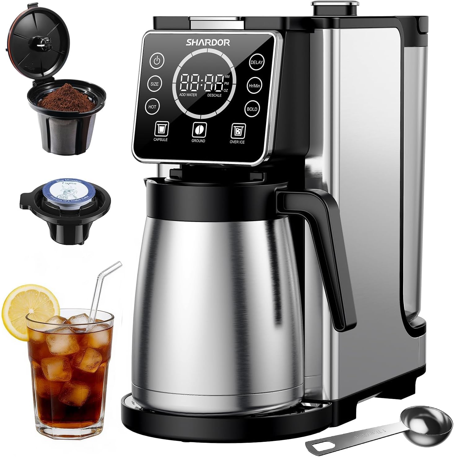 Cafetera de Goteo Programable 5 Tazas, 95 oz, Negro