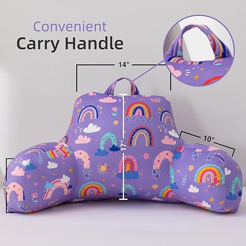 Miniatura 26 de A Nice Night Almohada de descanso para la espalda de los niños para leer y ver la televisión, almohada de descanso para descansar con cómodo apoyo