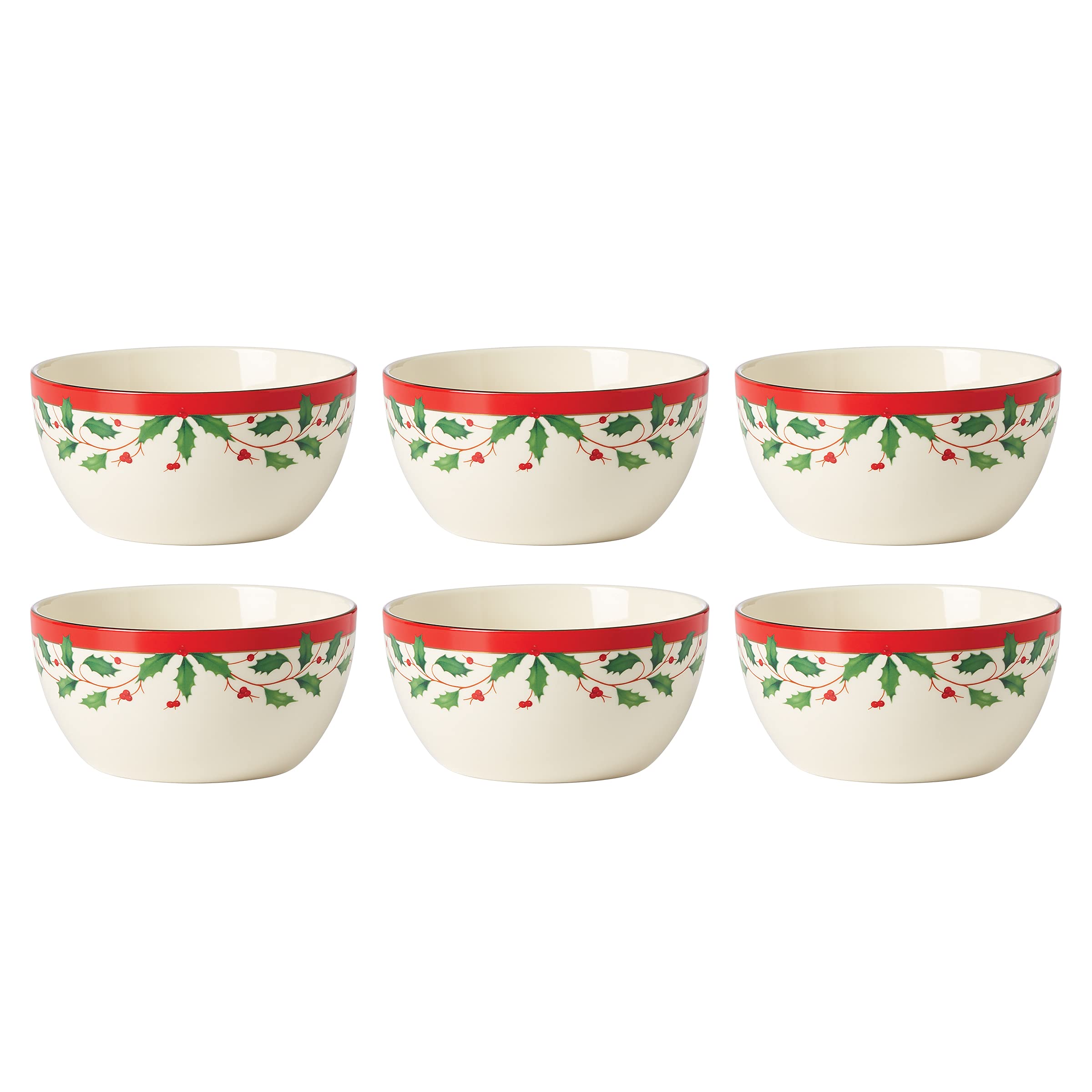 Lenox893492 Holiday 6-Piece Dessert Bowl Set
