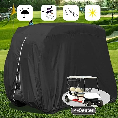 Miniatura 2 de 4 pasajeros al aire libre carrito de golf cubierta impermeable Sunproof carrito de golf cubierta con revestimiento de PVC extra para EZ GO Club