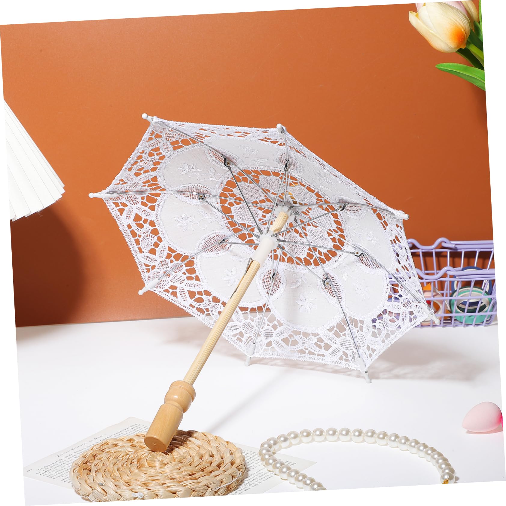 SOIMISS 12stücke Braut Dekorationsschirm Aus Eleganter Spitzen-regenschirm Für Hochzeiten Fotografie Besondere Anlässe Leicht Und Tragbar