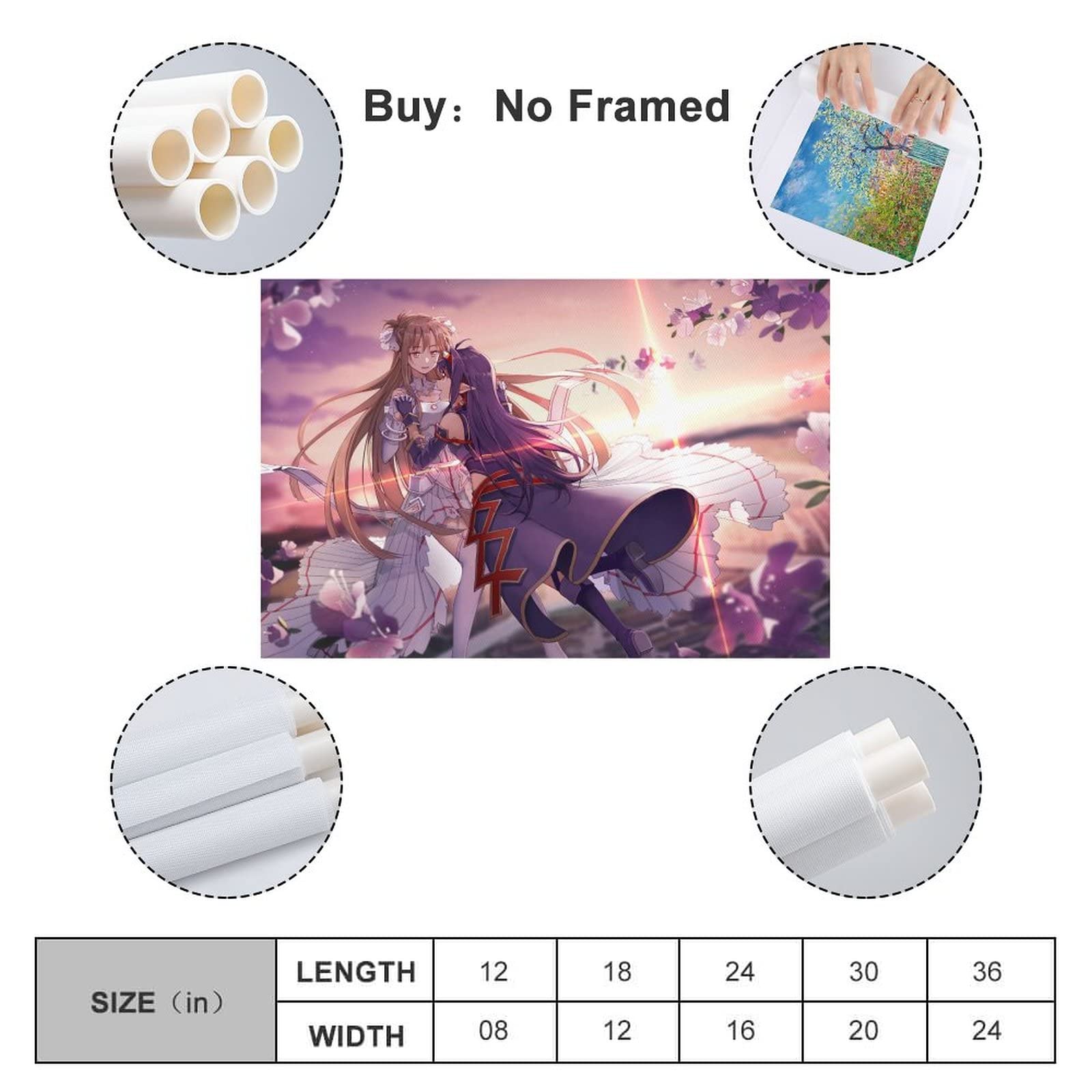 Mxsnow 5-teilige Leinwandbilder Set - Anime Wandbilder Für Wohnzimmer Dekoration