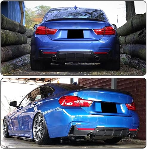 Miniatura 2 de MCARCAR KIT Difusor trasero de fibra de carbono compatible con BMW Serie 4 2014-2020 F32 F33 F36 M Sport Kit de cuerpo de alerón de parachoques