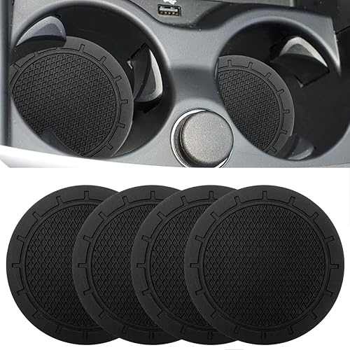 Portavasos para automóvil, paquete de 4 posavasos de PVC de 2.75 pulgadas de diámetro, antideslizantes, universales, duraderos, adecuados para la