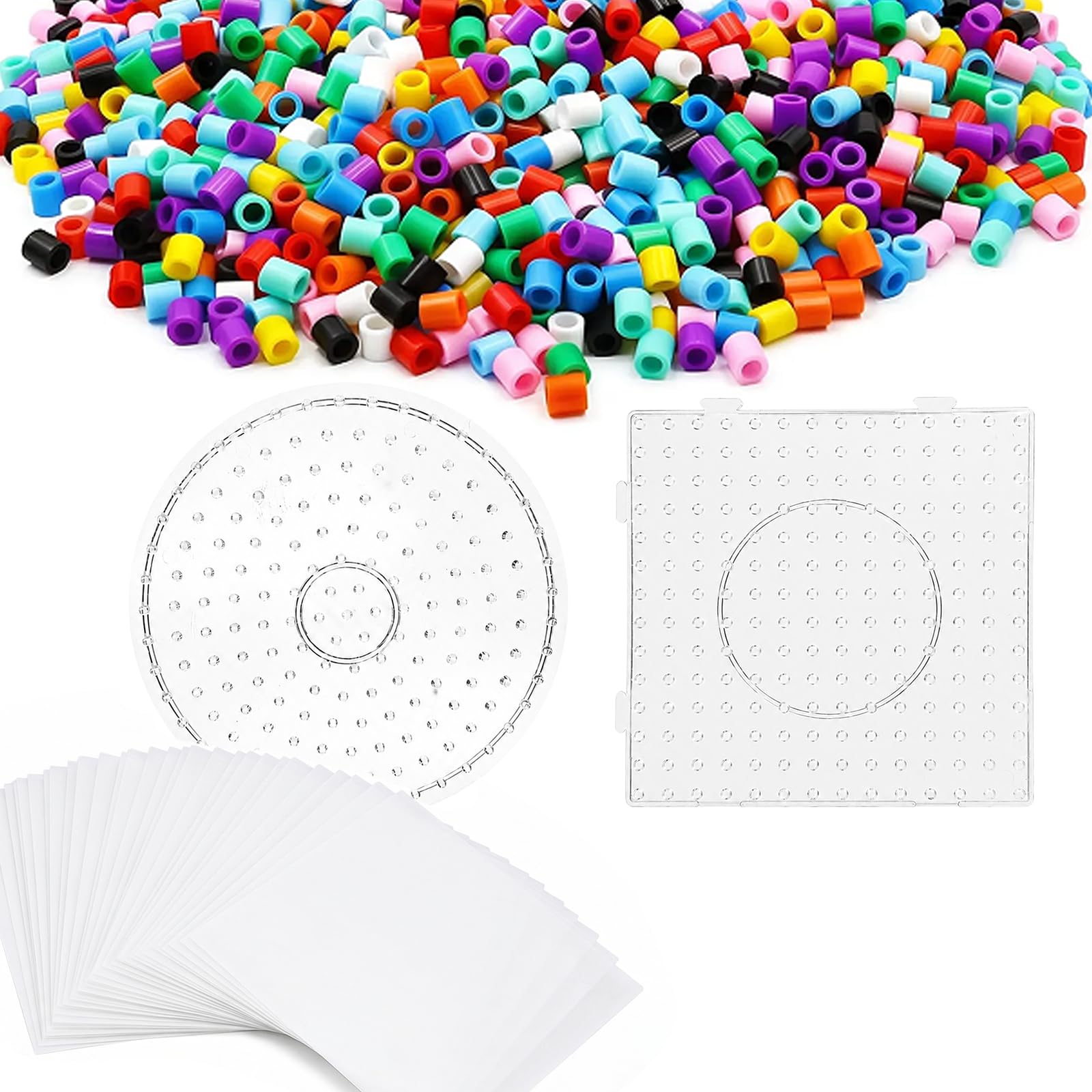Kit perles fusibles 10mm anti-frustration : grandes perles faciles à saisir pour enfants