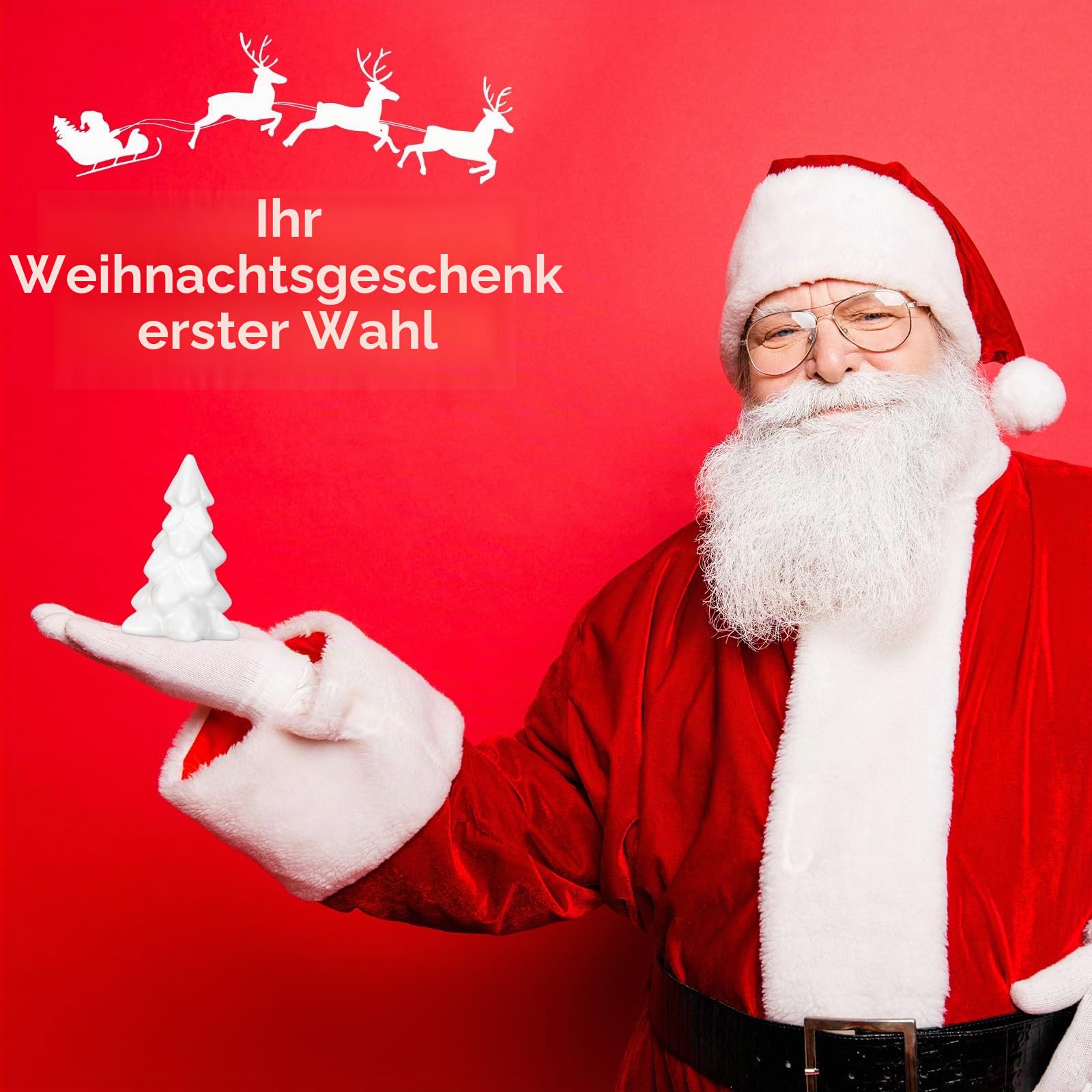 Nuenen 8 Stück Weihnachtsbäume aus Keramik Mini Weihnachten Tanne Figuren Porzellan Winter Deko Tannenbäume für Vintage Tisch Schreibtisch Schrank Kommode Wohnzimmer Schlafzimmer (Baum)