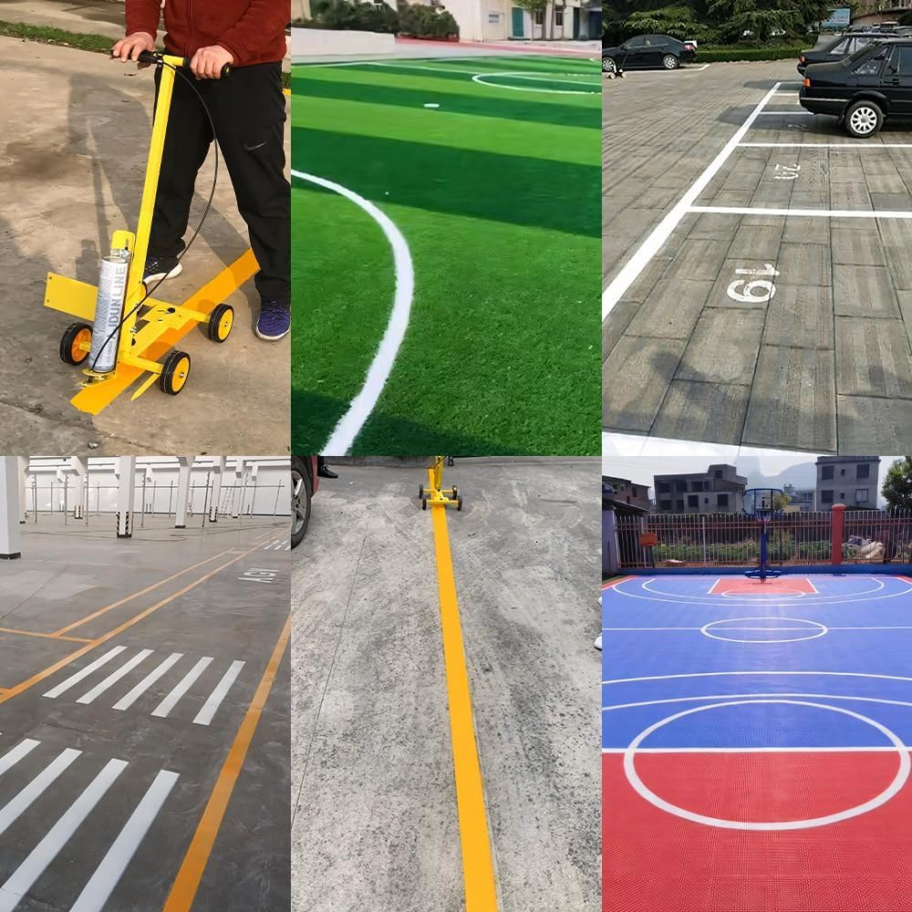 Spelatrice multifunzione per parcheggio, con bacchetta spray per linee rette, cerchi e archi, ideale per applicazioni IOT