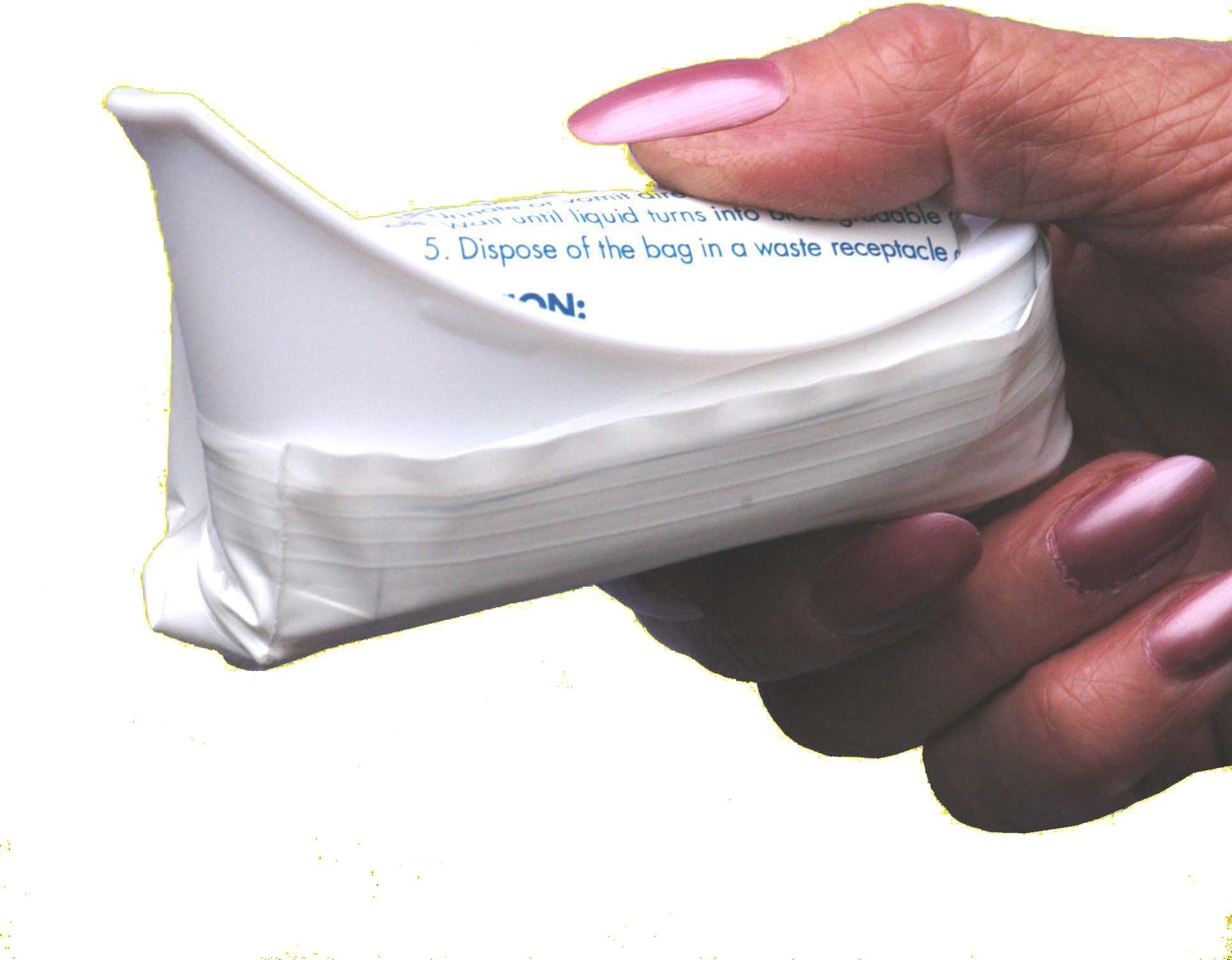 Hi-tech 10 pack Pocket Sized Disposable Loo Urinal - Gels Instantly - A 'Lifesaver' for ladies - Cheapest 10 pack on the Net - FREE POSTAGE