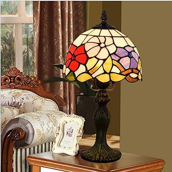 ティファニースタイルテーブルランプ電気スタンドガラスランプ\r 落ち葉の女神14 Amazon.co.jp : ティファニースタイルのテーブルランプ14インチの背の