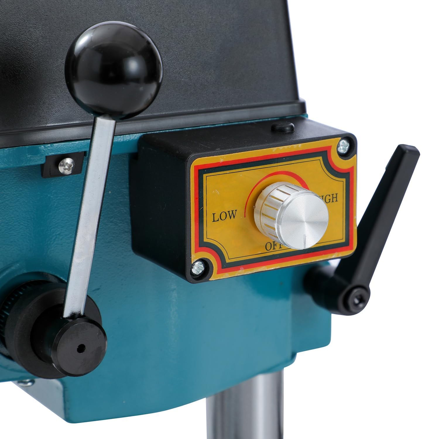 KATSU 100W Mini Taladro de Columna de Pilar Prensa Banco de Trabajo Soporte con Interruptor Electrónico de Velocidad Variable y Portabrocas de 6mm para Madera, Metal y Plásticos