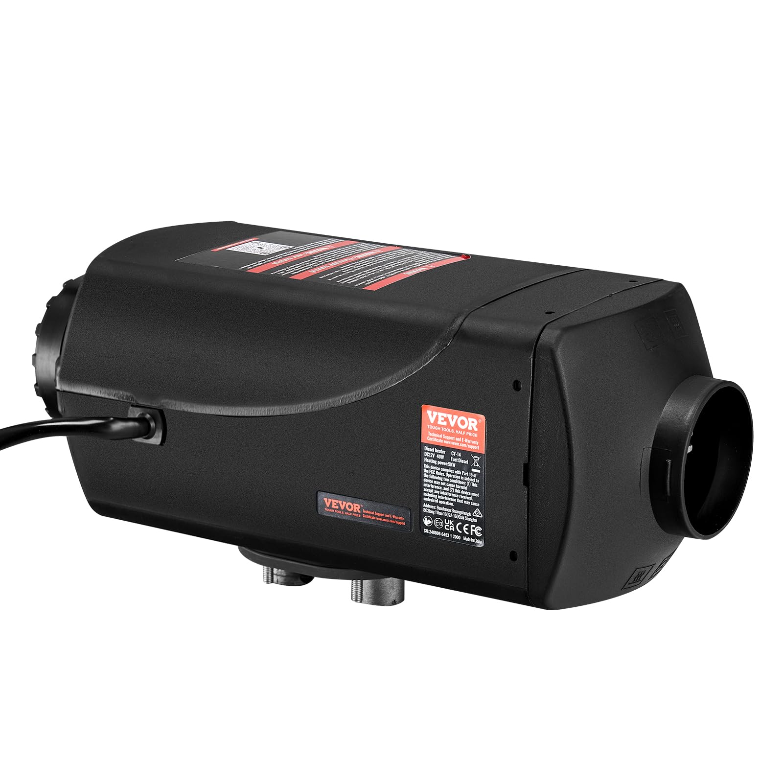 VEVOR 5KW 12V diesel parco riscaldatore con display digitale LCD, kit di riscaldamento diesel parco aria con silenziatore per camion a bordo