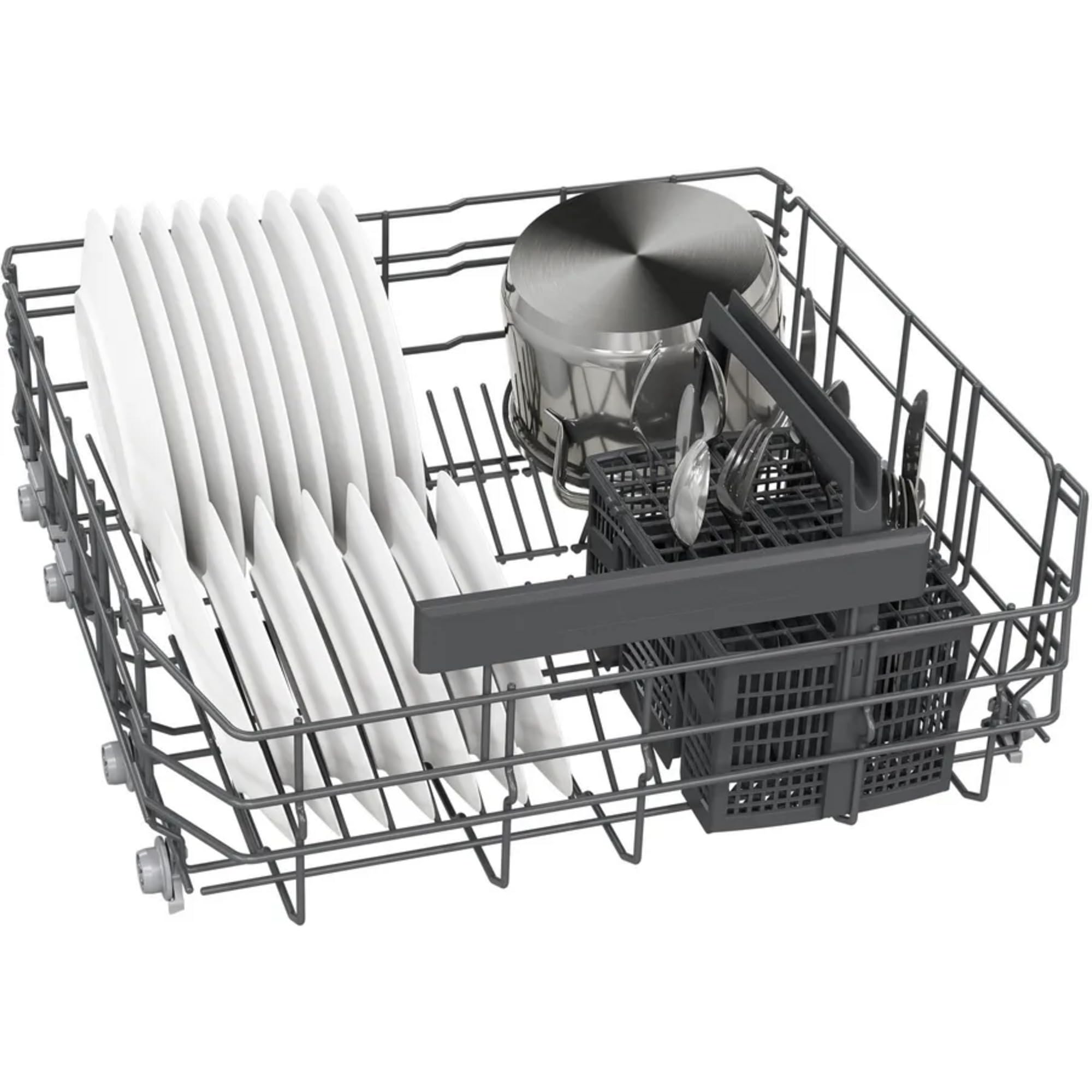Siemens SX63EX22AE, iQ300 - Lavastoviglie intelligente, completamente integrata, 60 cm, Made in Germany, cestino portaposate, extra silenzioso, varioSpeed, apertura auto, tripla rackMatic, infoLight