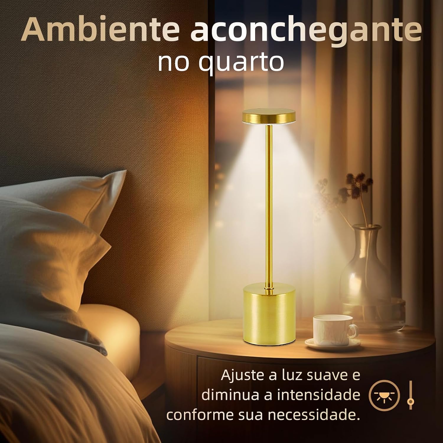 BEMMY Luminária de Mesa,Luminária Abajur Mesa Led 1800mAh Dimerizável Sem Fio Recarregável, Toque Candeeiro de Mesa USB Luz Noturna, Iluminação de 3 Tons BEMMY Luminária de Mesa,Luminária Abajur Mesa Led 1800mAh Dimerizável Sem Fio Recarregável, Toque Candeeiro de Mesa USB Luz Noturna, Iluminação de 3 Tons