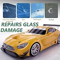 Vista 3 de AODA Kit de reparación de grietas para parabrisas, kit de reparación de parabrisas mejorado, kit de reparación de vidrio automotriz con propulsores