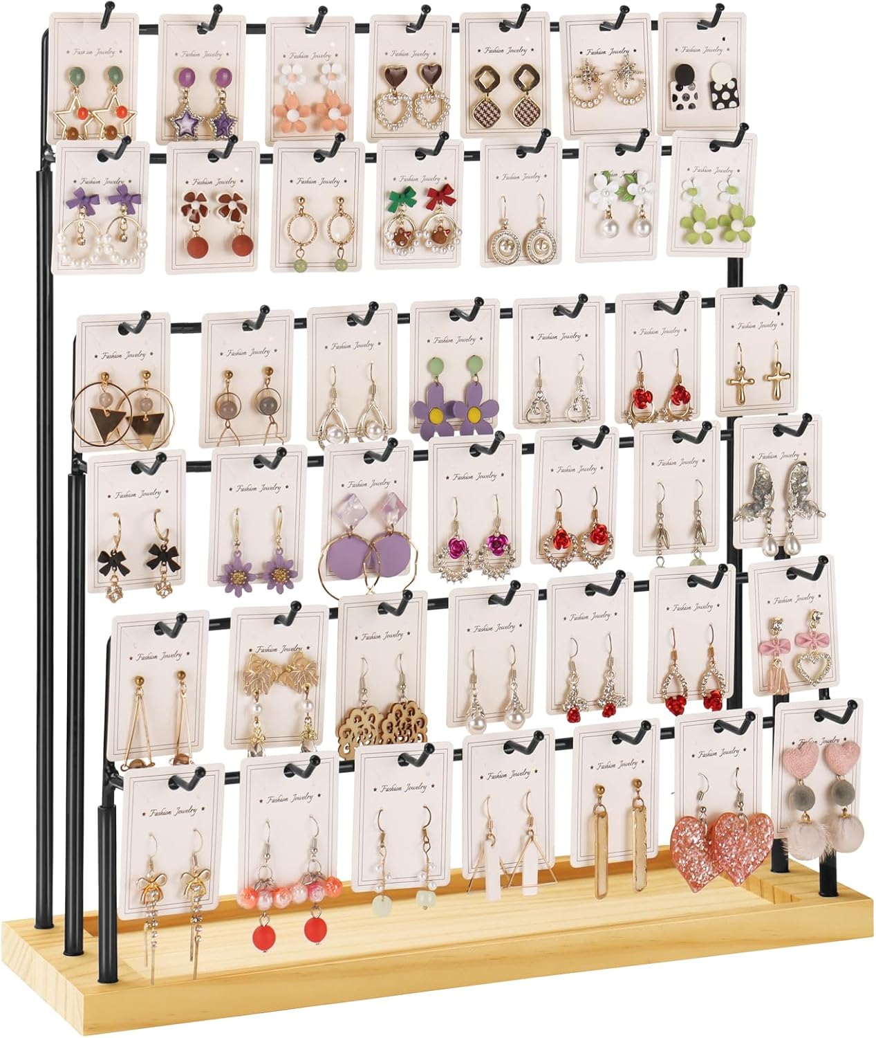 Amazon.com: JIUCAN Earring Display for Vendors, 6 Tiers Earring Rack ...