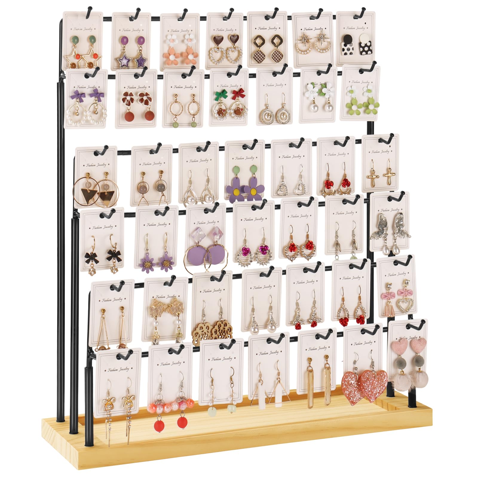 Photo 1 of ***RECOMENDED FOR PARTS/  HAS MINOR DAMAGE & MISSING 1 ASSEMBLY PIECE*** JIUCAN Earring Display for Vendors, 6 Tiers Earring Rack Display Holder Stand, Earring Organizer Holder, Jewelry Display for Selling Earings Cards, Necklaces Rings Bracelets, Keychai