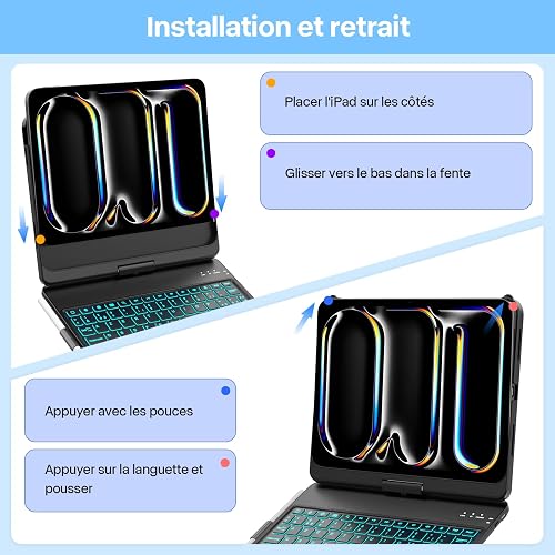 KBCASE Coque Clavier iPad Pro 11 Pouces M5/M4 2025/2024 - 9