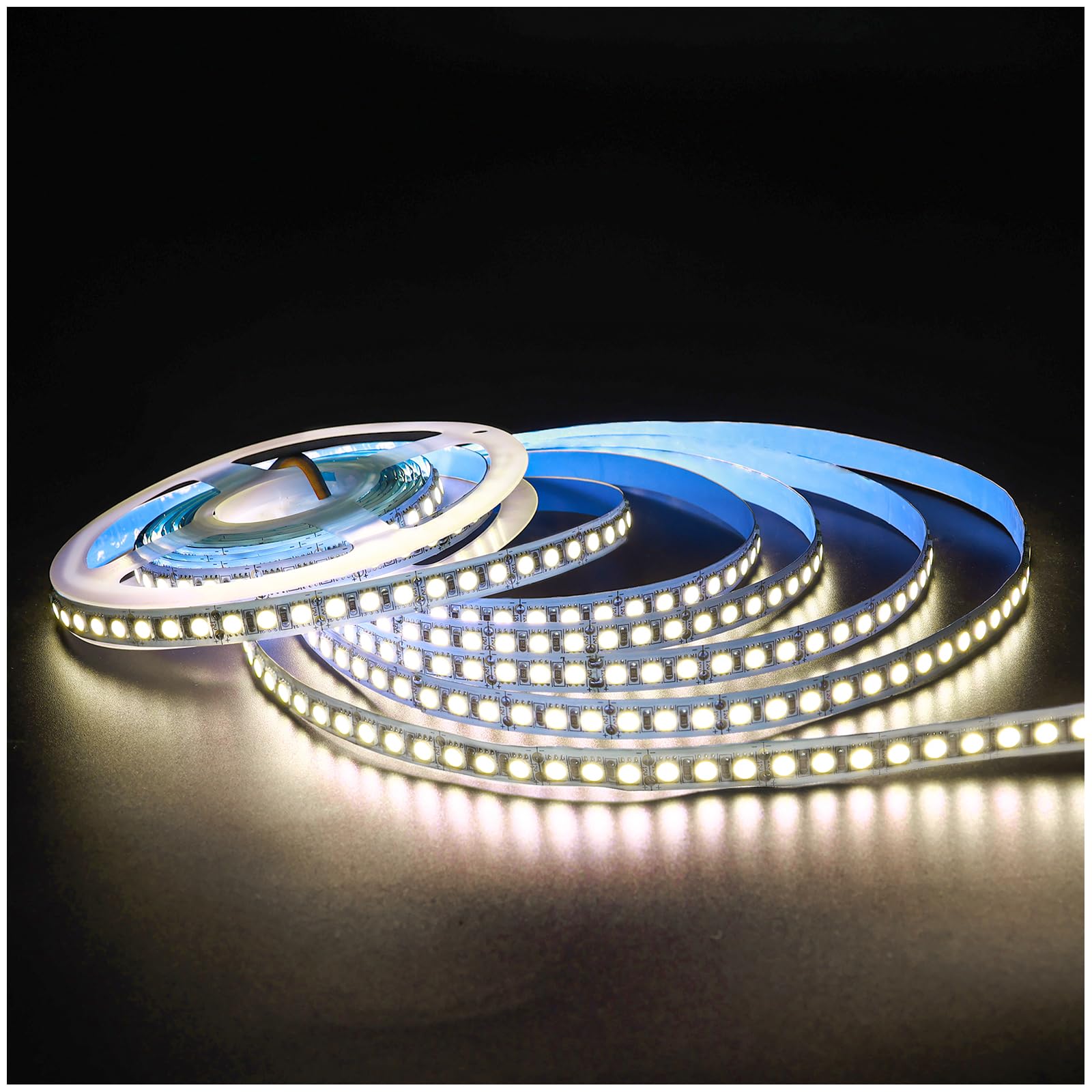 Striscia LED 12V, Bianco Naturale 4000K Strisce LED 5M Striscia Luminosa SMD 5050 IP20 600 LEDs LED Flessibile LED Strip Nastri LED per Camera da letto, Cucina, Decorazione Pubblicitaria