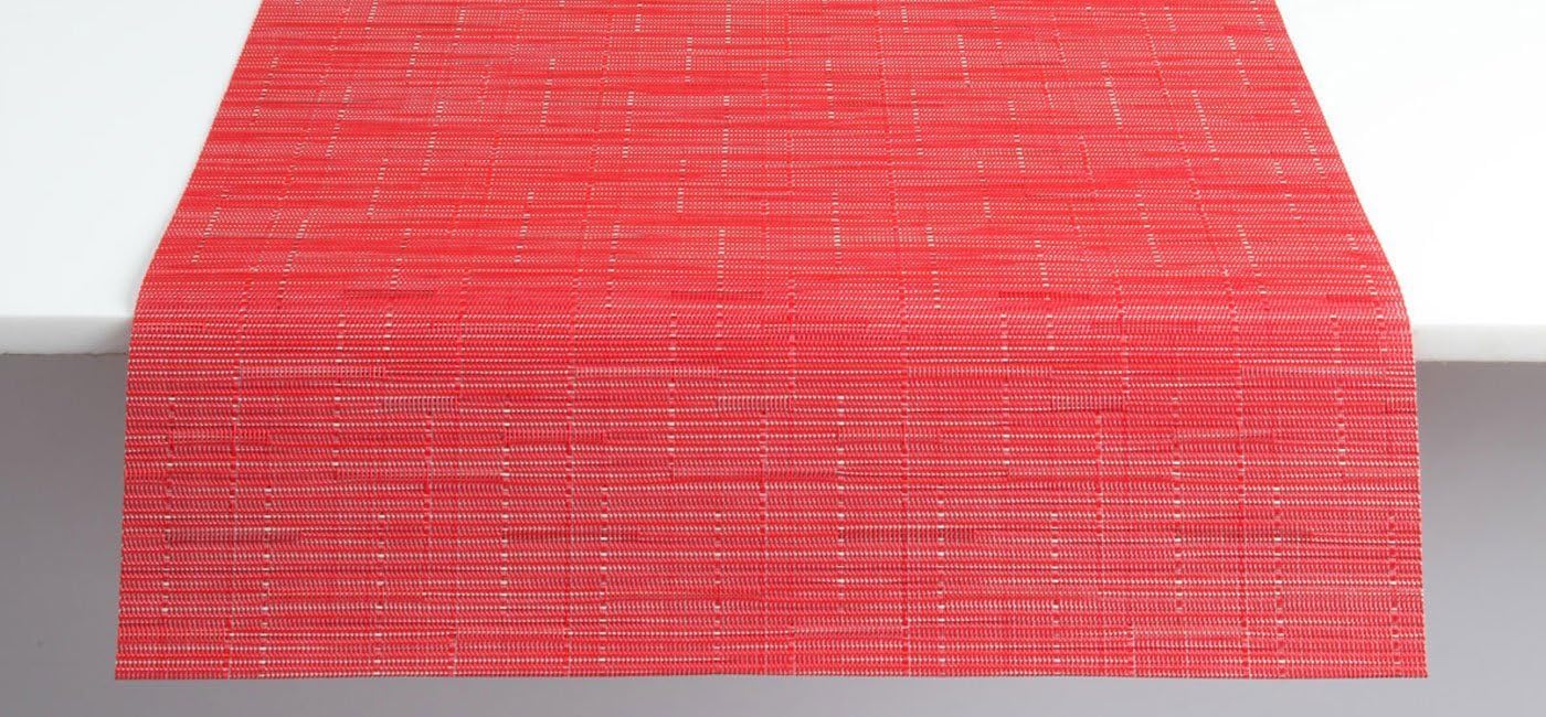 Chilewich Woven Vinyl Runner Texture/Color Bamboo/Poppy Home & Kitchen