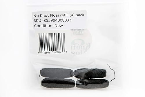 Miniatura 4 de Knotty - Recargas de hilo de carbón activado de bambú sin nudo con extracto de semilla de pomelo ecológico vegano 4 paquetes de recarga