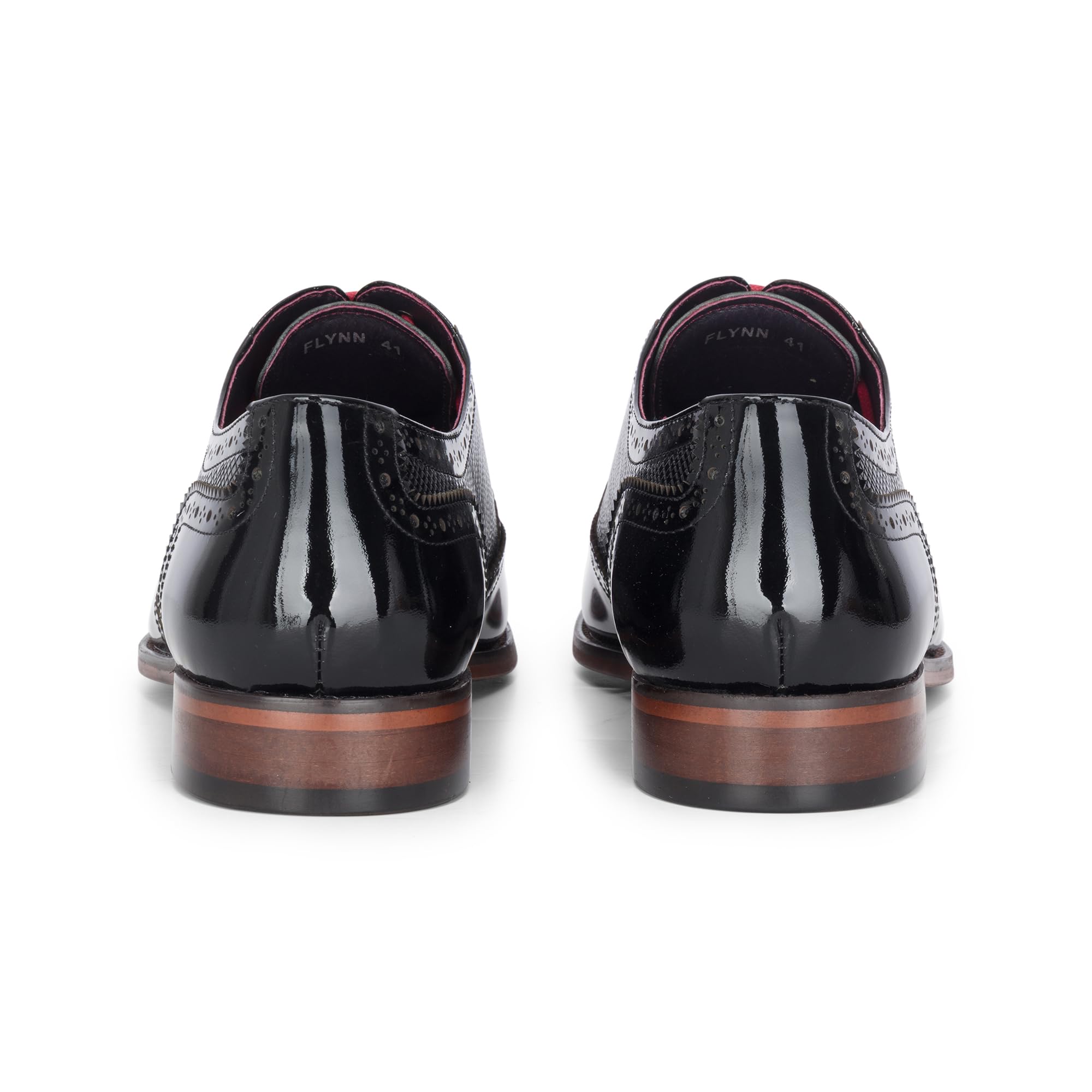 Scarpe Brogue da Uomo in Vernice Nera - Flynn