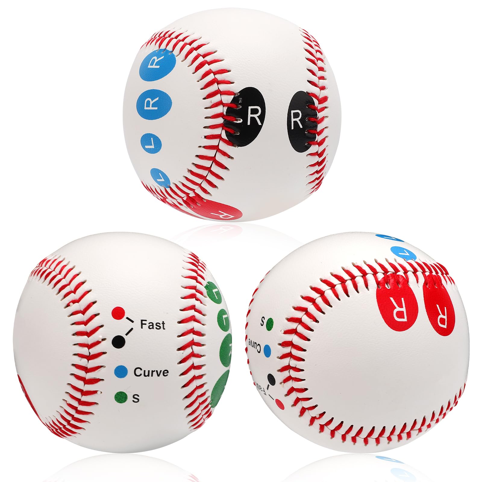 3 Pcs Pitching Grip Trainers, Baseball with Finger Placement, Multiple Grips for Teenagers & Beginners