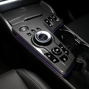 Compatible with 2023 2024 2025 Kia Sportage Accessories Center Console Gear Shift Panel Cover Decoration Trim Electronic Gear Only Carbon Fiber Pattern