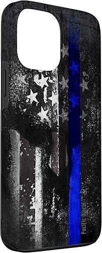 Miniatura 3 de Funda de soporte para iPhone 13 Pro Max TRUMP Police USA Flag Skull Thin Blue Line