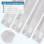Criditpid Barbeque Boucliers de chaleur pour Dyna-Glo DGF510SBP, DGF493BNP, Plaques thermoformées en acier inoxydable pour grille arrière BY15-101-001-02, BY13-101-001-13, GBC1460W.(5 PCS)