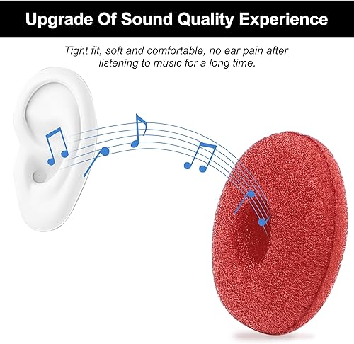 Miniatura 5 de uxcell 100 puntas de repuesto para auriculares, almohadillas de esponja suave para auriculares de 0.51 a 0.71 pulgadas de diámetro, accesorios para