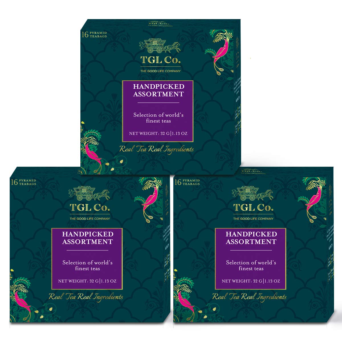 TGL Co. Handpicked Assortments Tea Bags Box - Assorted Tea Bags Box (16 Tea Bags) Pack of 3 (B08NJKNG87) Amazon Price History, Amazon Price Tracker