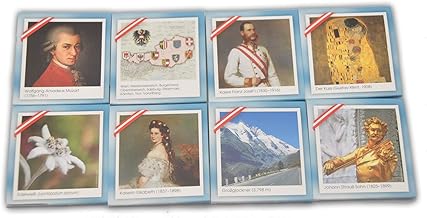 jameitop®Streichholz Briefchen Österreich 8er Set - 160 Hölzer Kunst/Kaiser/Landschaft - Gastgeschenk