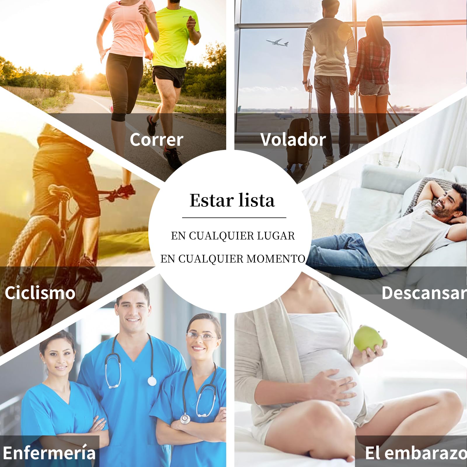 VARCOH medias de compresion medias Para Mujeres, Muslo alto de Punta Abierta, Compresion Mujer Circulacion Calcetines Sin pie de 20-30 mmHg Maternidad, Medias de Compresion Hombre