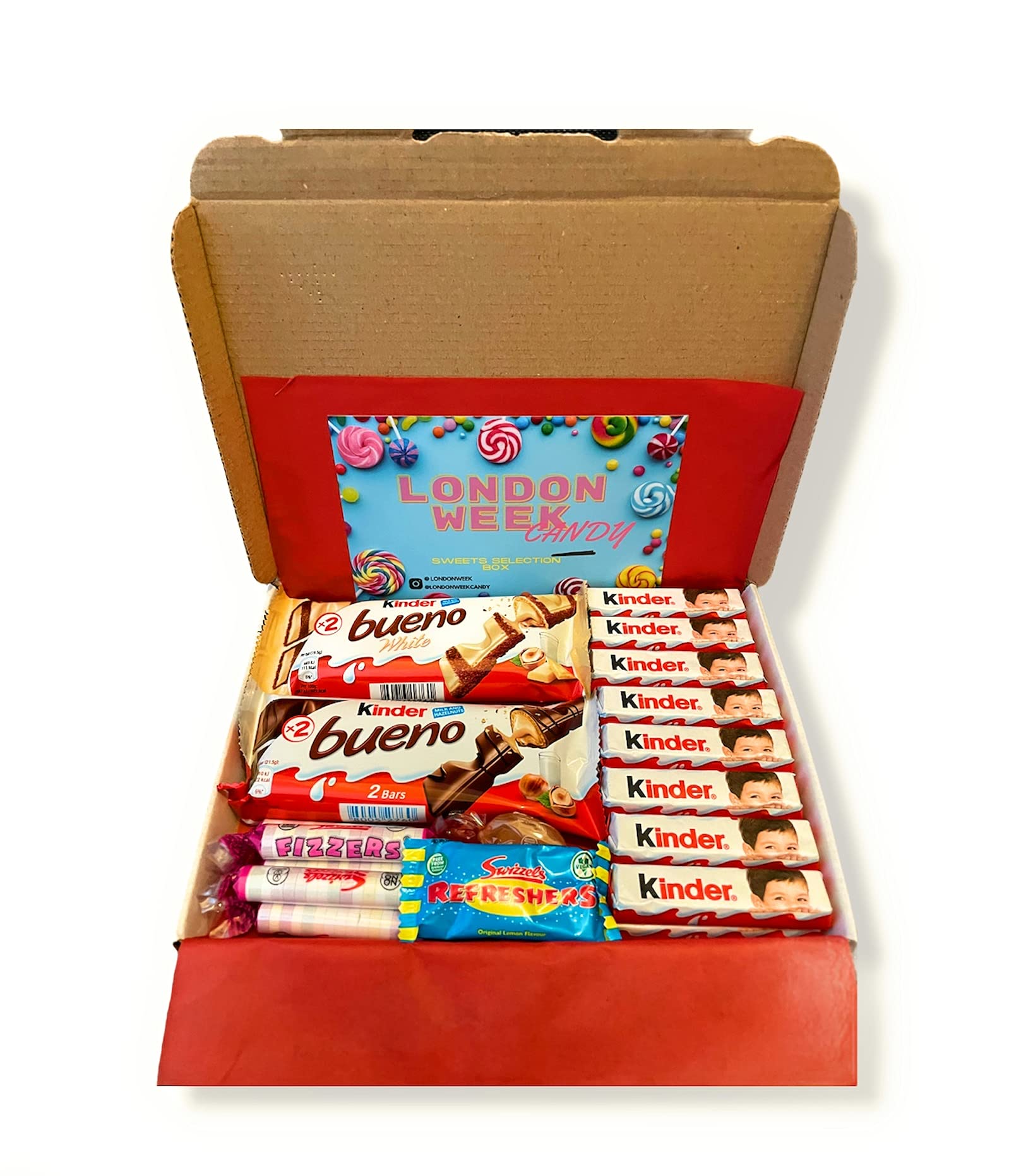 Kinder Bueno chocolade snoep verrassing mand snoep doos - brief geschenkdoos