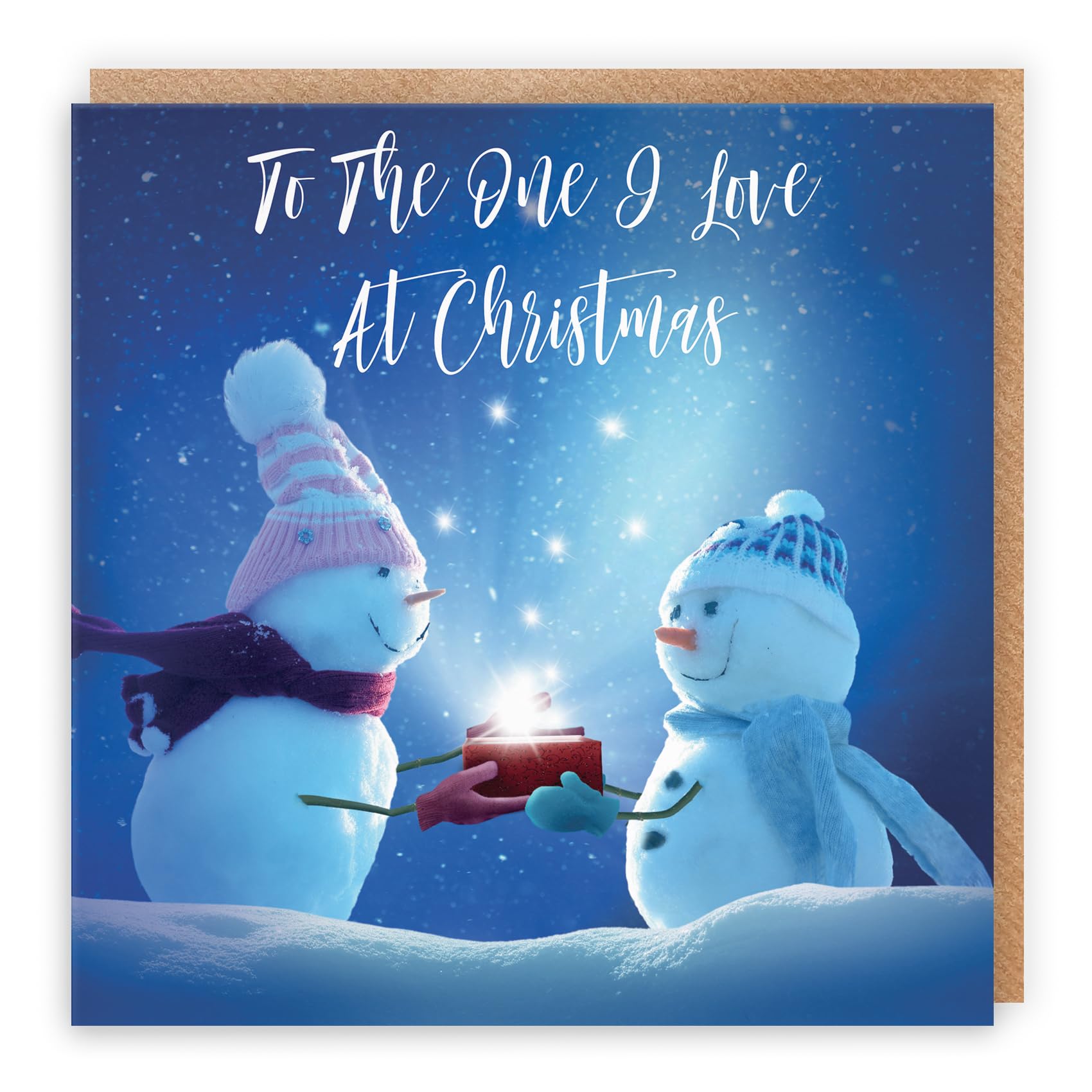 Hunts England - To The One I Love Christmas Card - To The One I Love At Christmas - Starry Night Collection - Fun Card