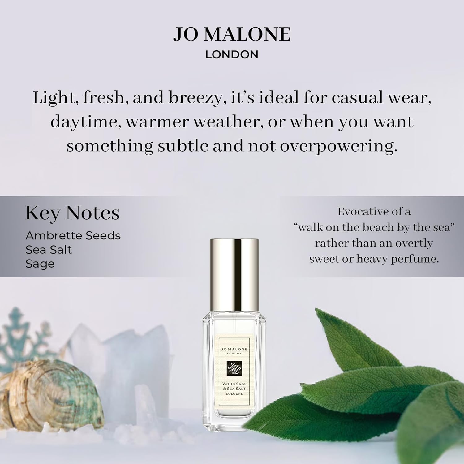 Jo Malone Wood Sage & Sea Salt Cologne Deluxe Sample, 0.3 fl.oz./ 9 ml - Image 4
