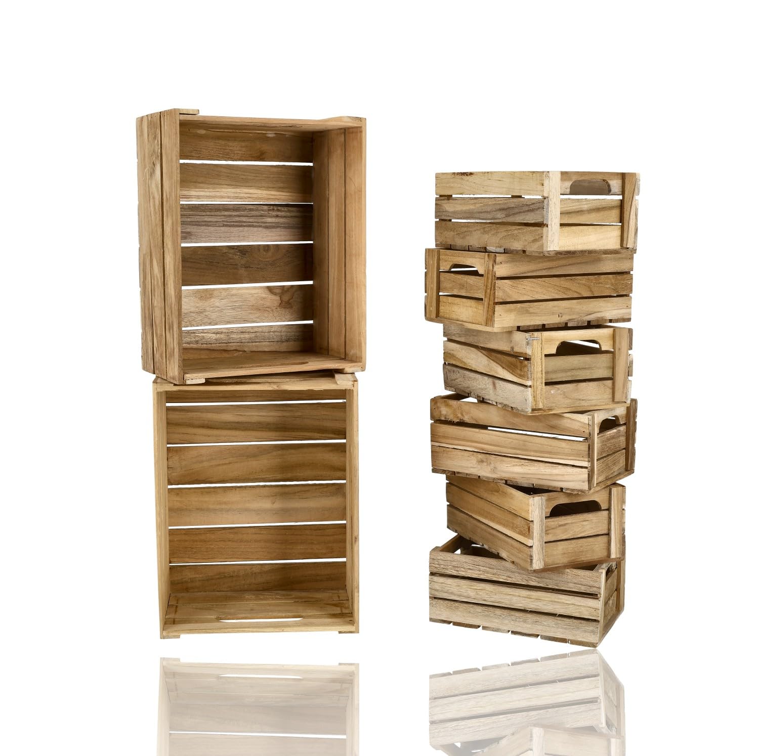 Caisses en bois de rangement pour créer des colis de Noël uniques