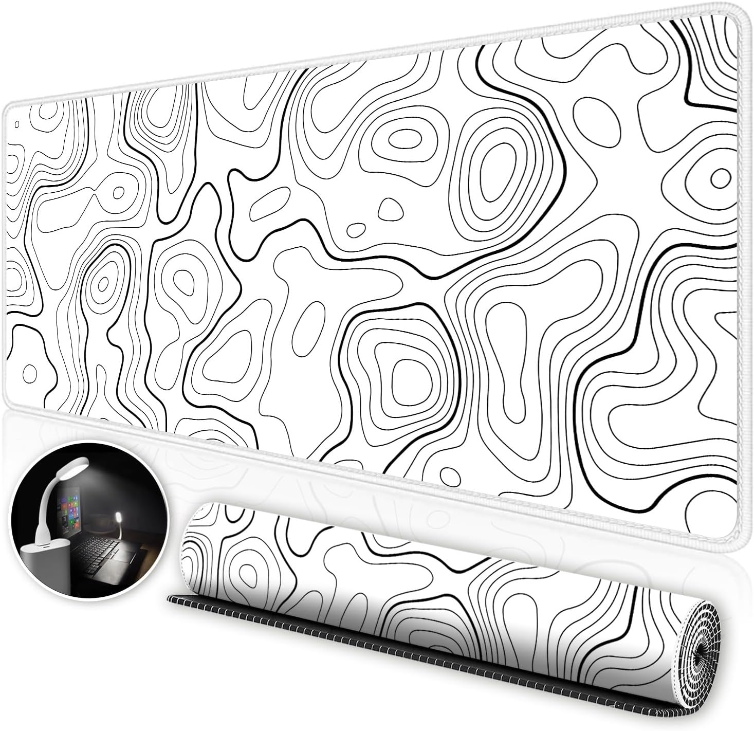 Extra Large Gaming Desk Mat – 31.5x15.7 Inch Mouse Pad With Stitched Edges | Non-Slip Rubber Base, Waterproof & Smooth Surface