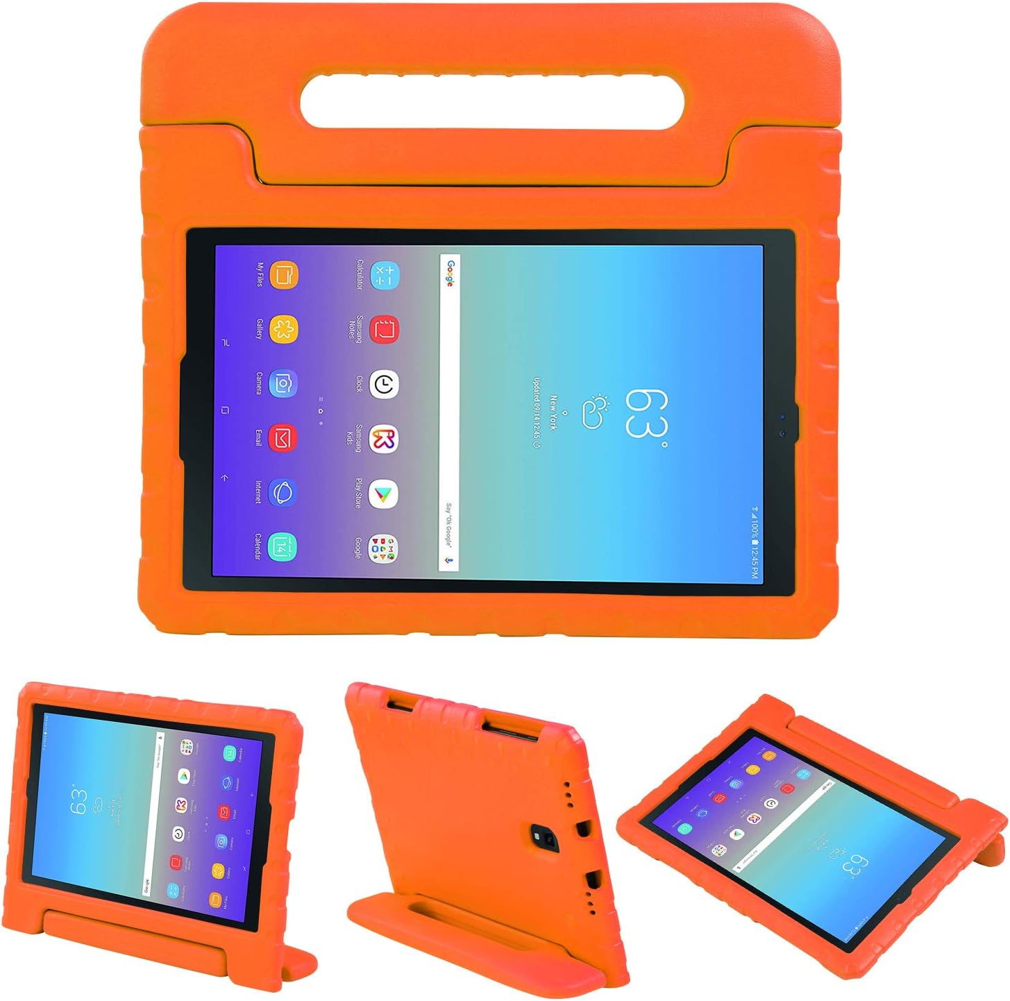 NEWSTYLE Kids Case for Galaxy Tab A 10.5 2018 Model SM-T590/T595/T597, Light Weight Shockproof Handle Stand Kids Friendly Case Cover for Samsung Galaxy Tab A 10.5-inch 2018 Released Tablet (Orange)