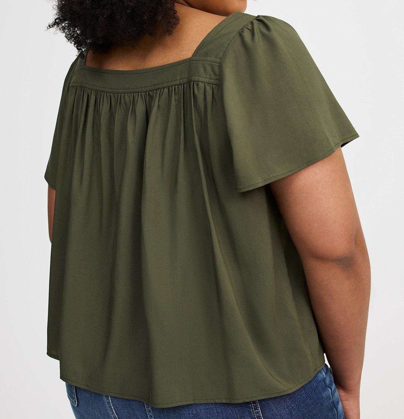 Torrid Women's Plus Size Challis Flutter Sleeve Top - Image 3