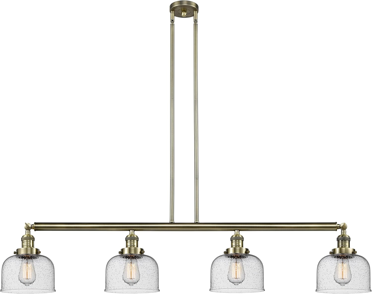 Innovations 214-AB-G74 Four Light Island Pendant from Franklin Restoration Collection 8.00 inches