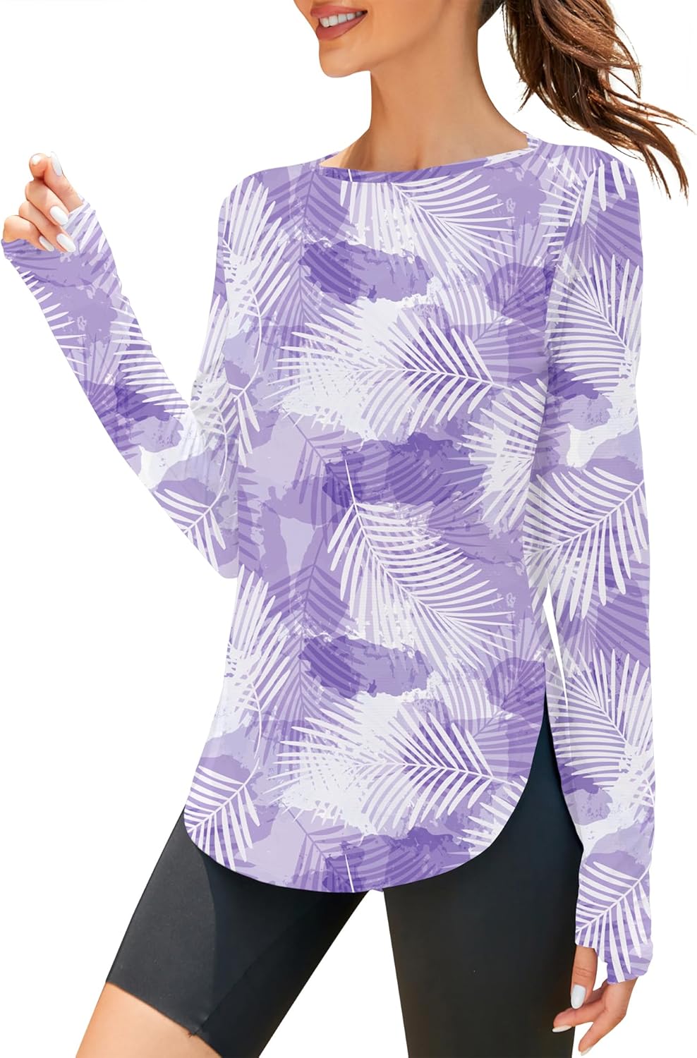 ZHENWEI Women's Long Sleeve Sun Shirt UV Protection Workout Tops Lightweight UPF 50+ Golf Gym Hiking Shirts Outdoor Clothing