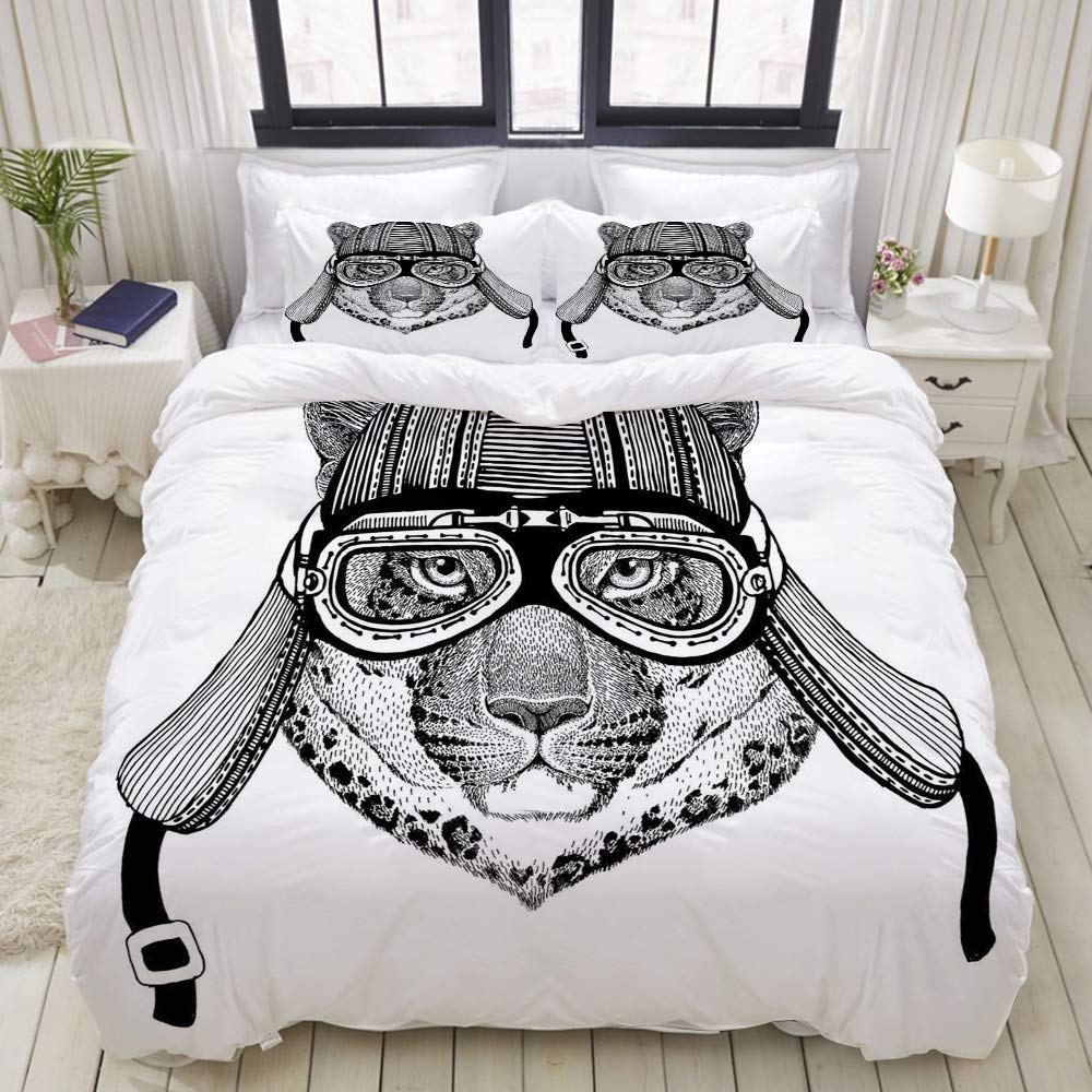 Amazon Wotaka 古いオートバイ機器ビンテージスタイルpatternとモノクロの流行に敏感な野生の猫 布団カバー ピロケース 4 点セット セミダブル 肌に優しい 和式洋式兼用 ボックスシーツ ふとんカバー 175 X 210cm 寝具カバーセット オンライン通販