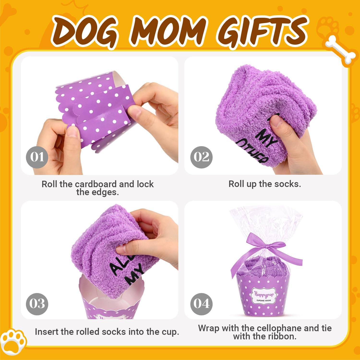 HAPPYPOP Funny Dog Lover Socks - Dog Mom Dad Gifts for Women Men, Pet Lover Christmas Gifts - Image 5