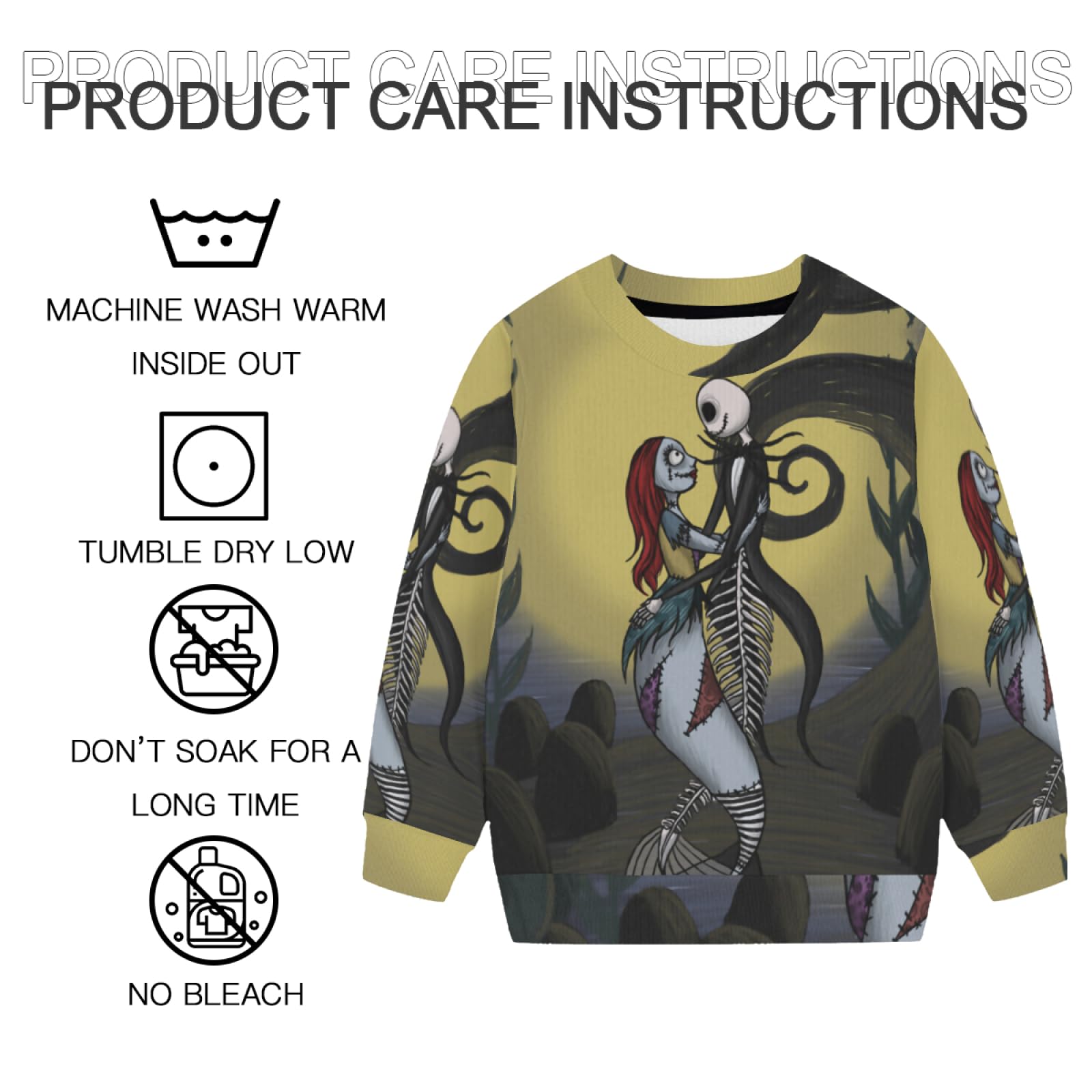 【極美品】ナイトメアビフォアクリスマス　 ニット　セーター ランプ点灯 極美品】ナイトメアビフォアクリスマス ニット セーター ランプ点灯